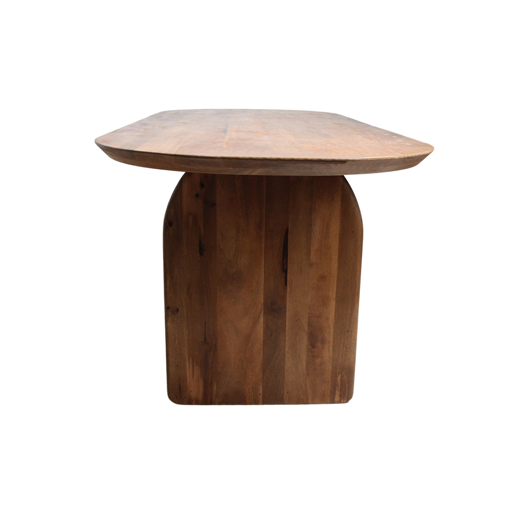 Esstisch aus Mangoholz in Braun mit asymmetrischem Gestell – 200x90 cm