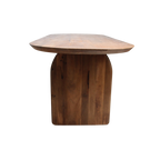 Esstisch aus Mangoholz in Braun mit asymmetrischem Gestell – 200x90 cm