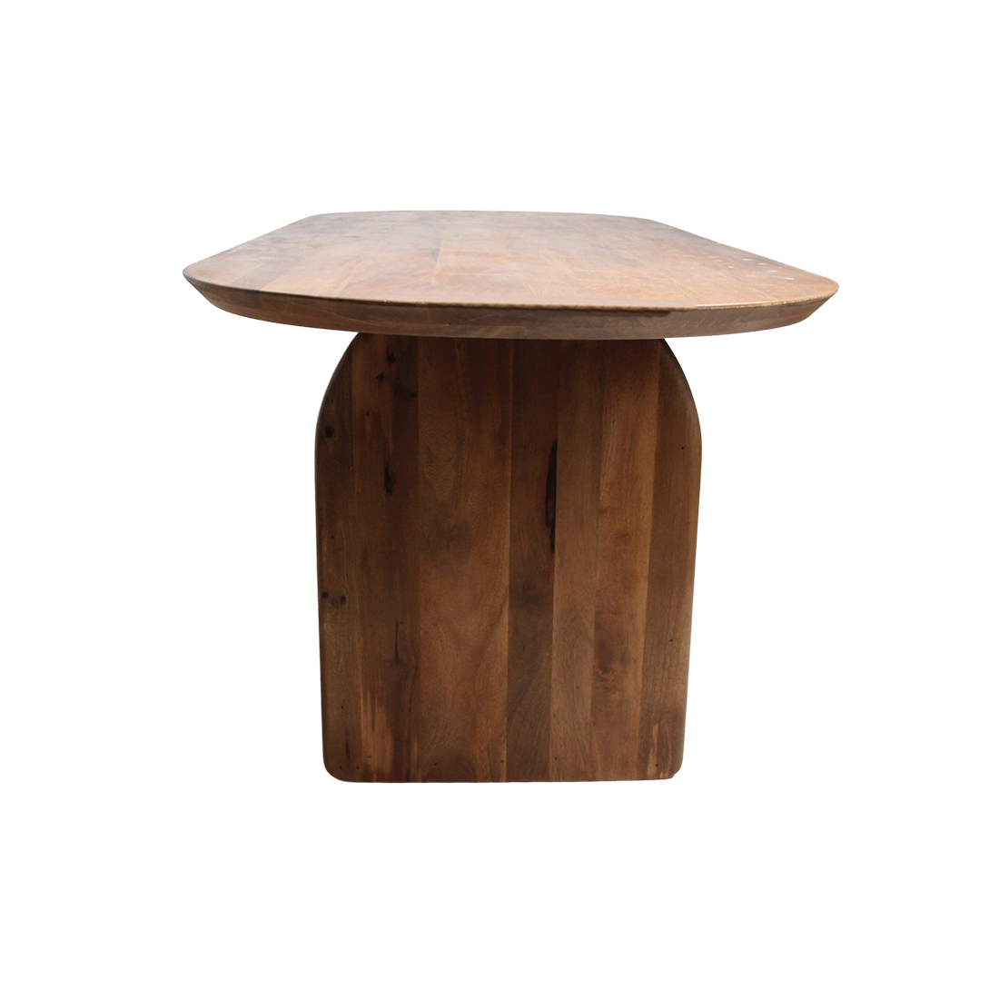 Esstisch aus Mangoholz in Braun mit asymmetrischem Gestell – 200x90 cm