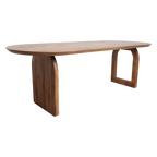 Esstisch aus Mangoholz in Braun mit asymmetrischem Gestell – 200x90 cm