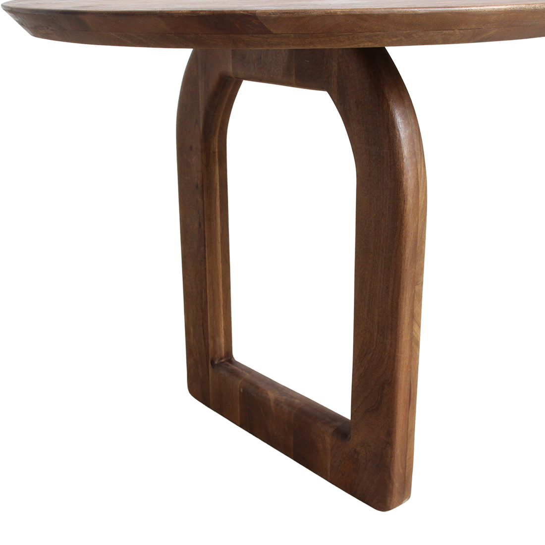 Esstisch aus Mangoholz in Braun mit asymmetrischem Gestell – 200x90 cm