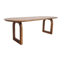 Ovaler Esstisch aus Mangoholz in warmem Braun – 200x90 cm