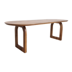Ovaler Esstisch aus Mangoholz in warmem Braun – 200x90 cm