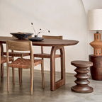 Ovaler Esstisch aus Mangoholz in warmem Braun – 200x90 cm