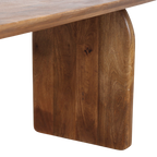 Esstisch aus Mangoholz in Braun mit abgerundeter Platte – 240x90 cm