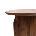 Ovaler Esstisch aus Mangoholz in Braun mit vollen Wangenfüßen – 240x90 cm
