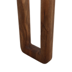 Konsolentisch aus Mangoholz in Braun mit geschnitzten Beinen – 140x35 cm