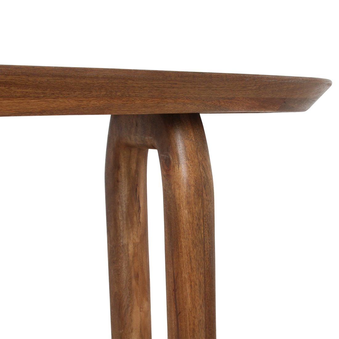 Konsolentisch aus Mangoholz in Braun mit geschnitzten Beinen – 140x35 cm