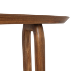Konsolentisch aus Mangoholz in Braun mit geschnitzten Beinen – 140x35 cm