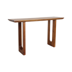 Konsolentisch aus Mangoholz in Braun mit durchbrochenen Beinen – 140x40 cm