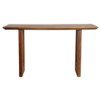 Konsolentisch aus Mangoholz in Braun mit durchbrochenen Beinen – 140x40 cm