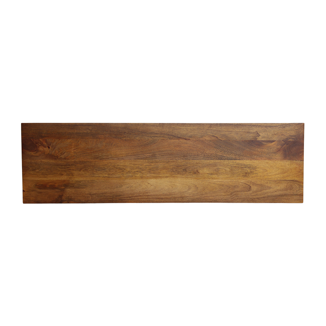 Konsolentisch aus Mangoholz in Braun mit durchbrochenen Beinen – 140x40 cm