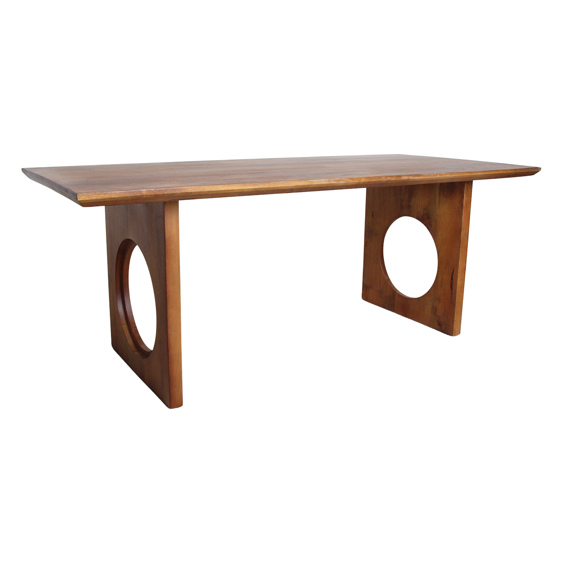 Esstisch aus Mangoholz in Braun mit durchbrochenen Beinen – 180x90 cm