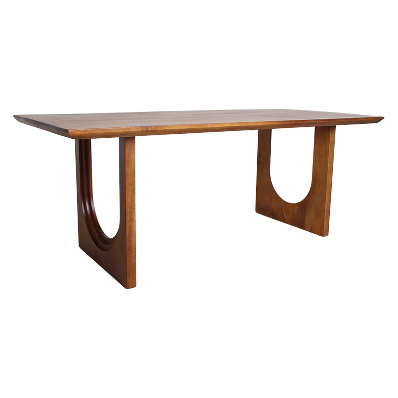 Esstisch aus massivem Mangoholz mit U-Beinen – 180x90 cm