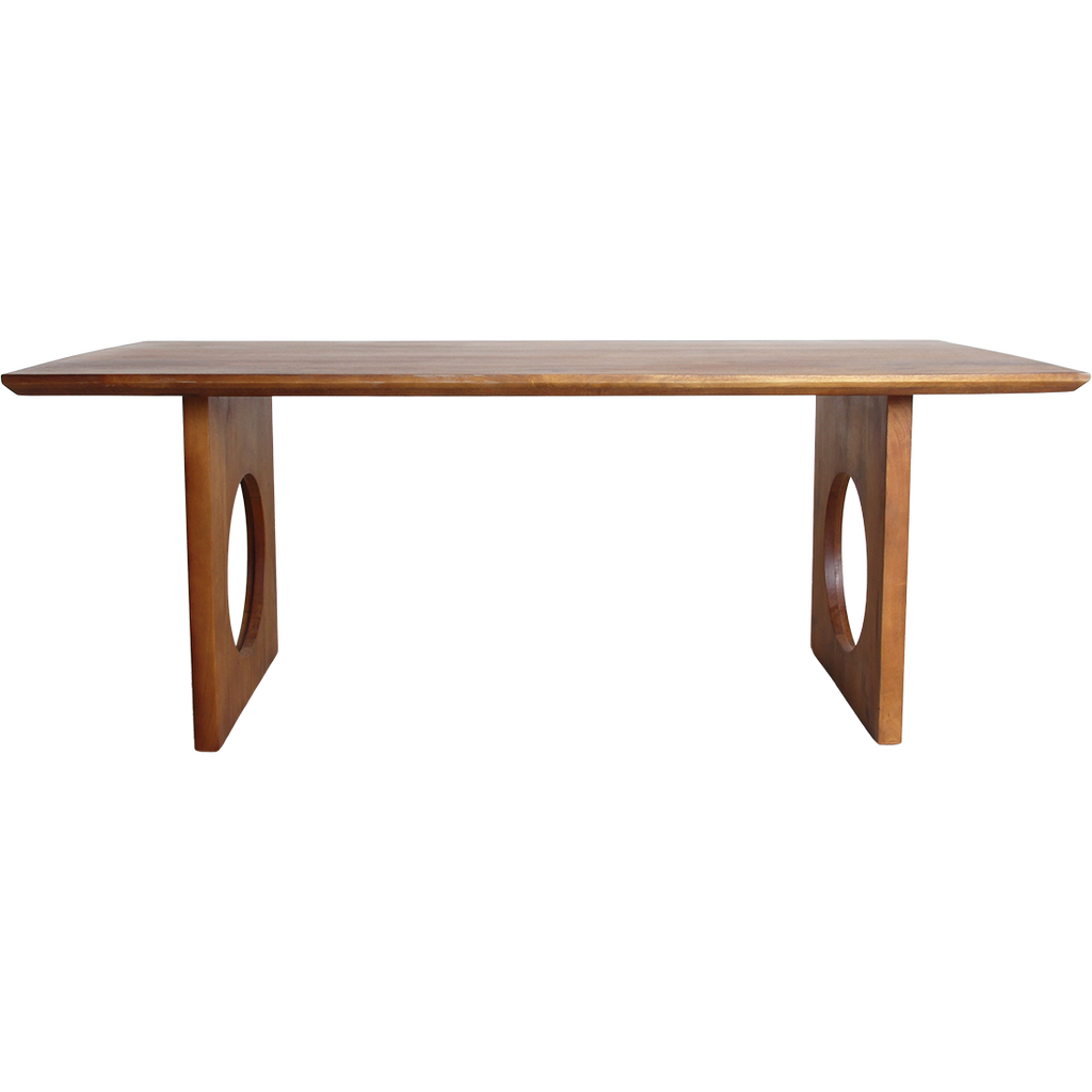 Esstisch aus Mangoholz in Braun mit abgerundeten Kanten – 200x90 cm