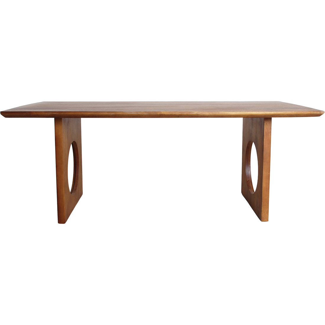 Esstisch aus Mangoholz in Braun mit abgerundeten Kanten – 200x90 cm