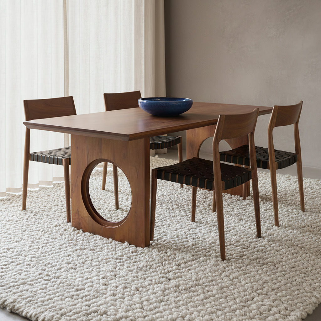 Esstisch aus Mangoholz in Braun mit abgerundeten Kanten – 200x90 cm