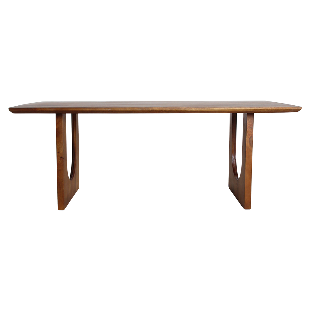 Moderner Esstisch aus braunem Mangoholz – 240x90 cm