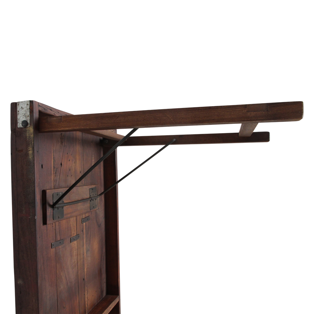 Esstisch aus recyceltem Holz in Braun mit Vintage-Metallgestell – 165x75 cm