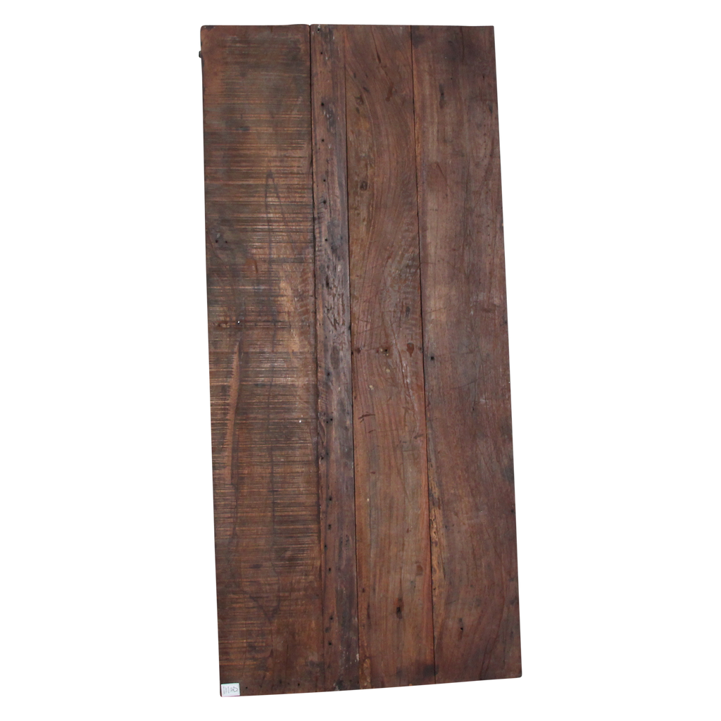 Esstisch aus recyceltem Holz in Braun mit Vintage-Metallgestell – 165x75 cm