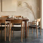 Esstisch aus recyceltem Holz in Braun mit Vintage-Metallgestell – 165x75 cm
