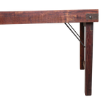 Klapptisch aus recyceltem Holz in Braun mit Metallgestell – 190x80 cm