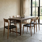 Klapptisch aus recyceltem Holz in Braun mit Metallgestell – 190x80 cm