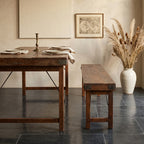 Klapptisch aus recyceltem Holz in Braun mit Metallgestell – 190x80 cm