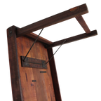 Klapptisch aus recyceltem Holz in Braun mit Metallgestell – 190x80 cm