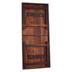 Klapptisch aus recyceltem Holz in Braun mit Metallgestell – 190x80 cm