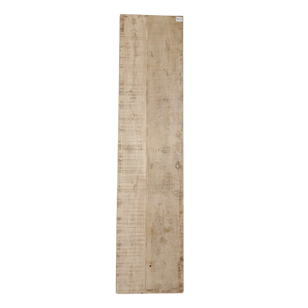 Klappbare Konsole aus hellem recyceltem Holz mit schwarzen Beschlägen – 170x40 cm
