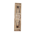 Klappbare Konsole aus hellem recyceltem Holz mit schwarzen Beschlägen – 170x40 cm