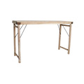 Klappbarer Bartisch aus recyceltem Holz in Beige für innen und außen – 170x60 cm