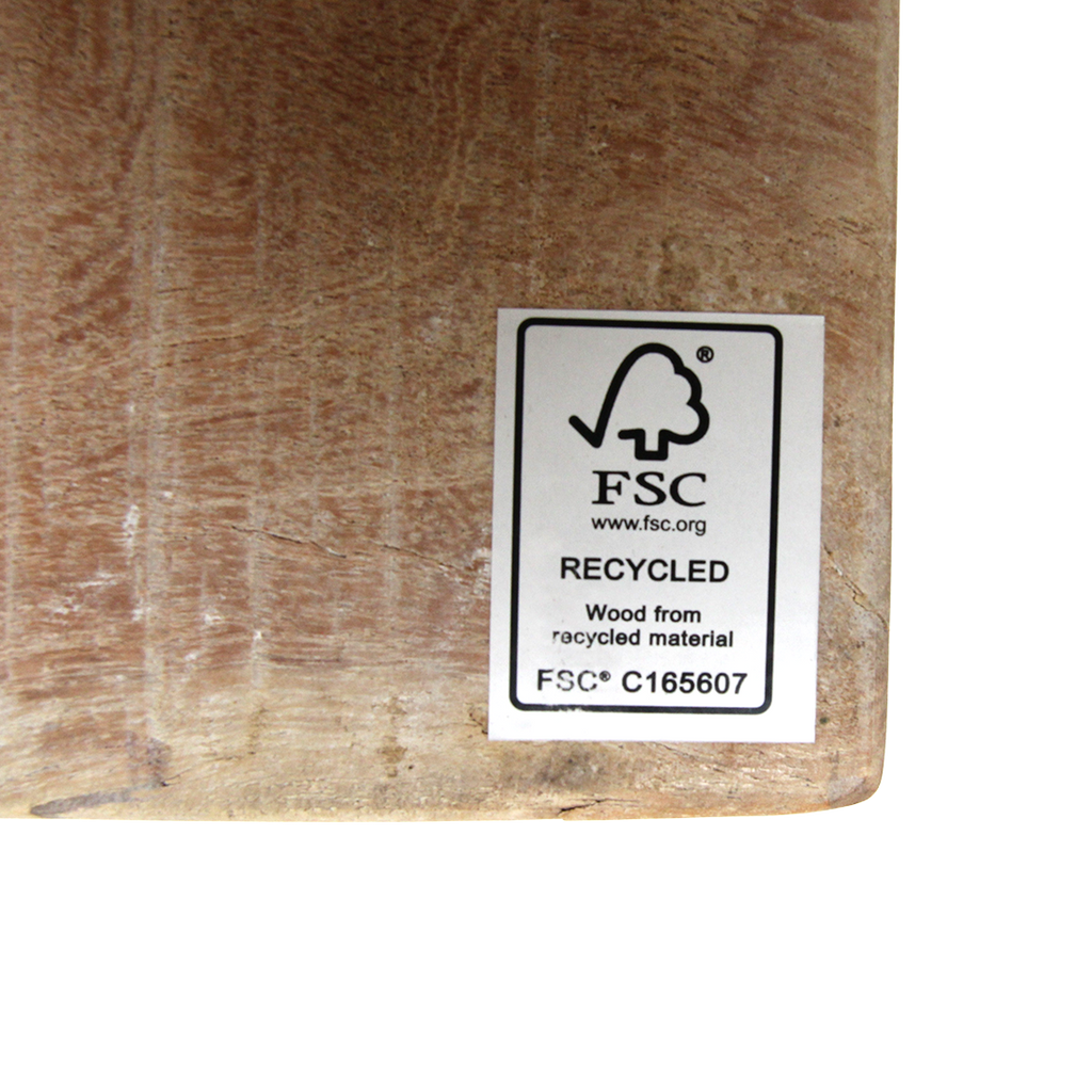 Klappbarer Bartisch aus recyceltem Holz in Beige für innen und außen – 170x60 cm