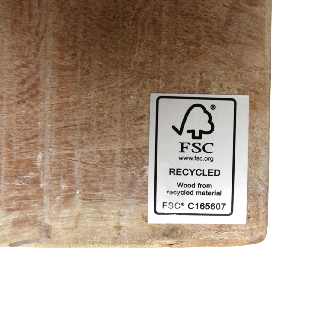 Klappbarer Bartisch aus recyceltem Holz in Beige für innen und außen – 170x60 cm