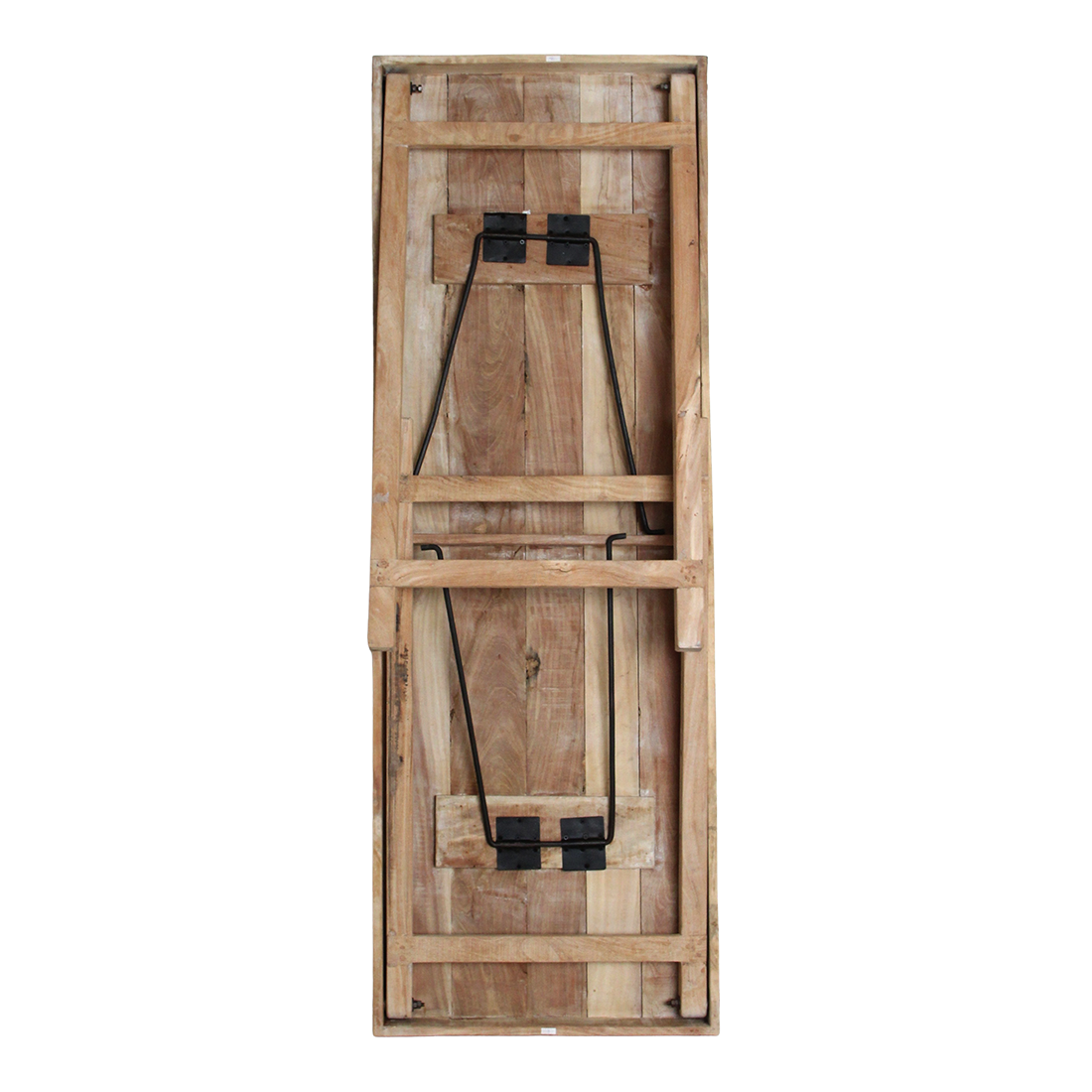 Klappbarer Bartisch aus recyceltem Holz in Beige für innen und außen – 170x60 cm