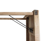 Klappbarer Bartisch aus recyceltem Holz in Beige für innen und außen – 170x60 cm