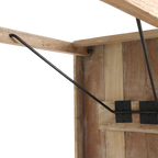 Klappbarer Bartisch aus recyceltem Holz in Beige für innen und außen – 170x60 cm