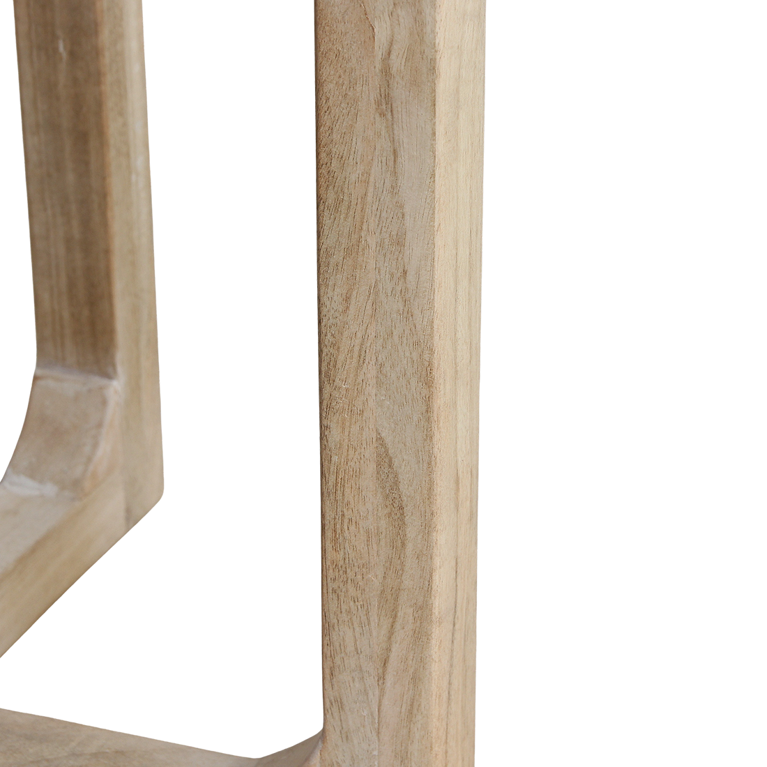 Beistelltisch aus rotem Marmor mit Mangoholz-Gestell – Ø50 cm