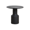 Table d'appoint en teck noir moderne pièce centrale – Ø50 cm