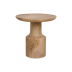 Runder Beistelltisch aus Teakholz Natur – 50x50 cm
