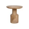 Runder Beistelltisch aus Teakholz Natur – 50x50 cm