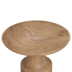 Runder Beistelltisch aus Teakholz Natur – 50x50 cm