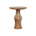 Runder Beistelltisch aus recyceltem Teakholz Natur – 50x50x60 cm