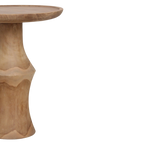 Runder Beistelltisch aus recyceltem Teakholz Natur – 50x50x60 cm
