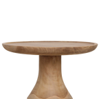 Runder Beistelltisch aus recyceltem Teakholz Natur – 50x50x60 cm