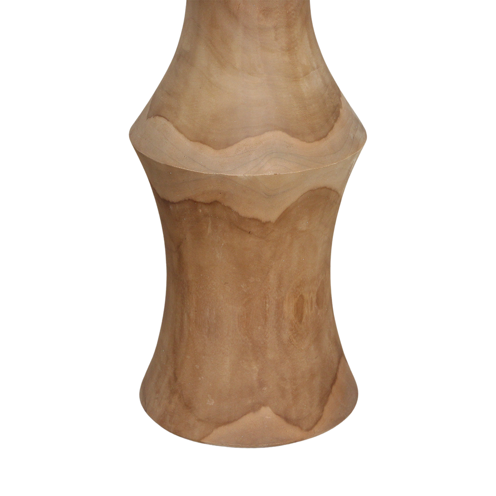 Runder Beistelltisch aus recyceltem Teakholz Natur – 50x50x60 cm
