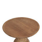 Runder Beistelltisch aus recyceltem Teakholz Natur – 50x50x60 cm