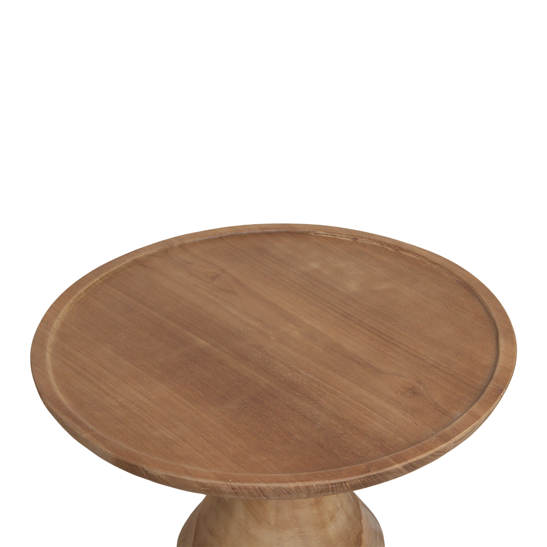 Runder Beistelltisch aus recyceltem Teakholz Natur – 50x50x60 cm
