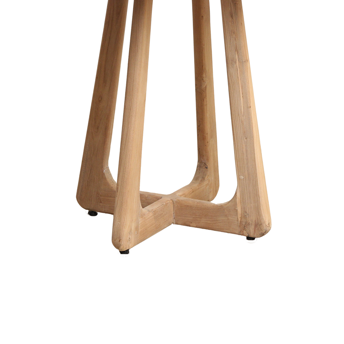 Runder Gartentisch aus recyceltem Teakholz für draußen – Ø100 cm